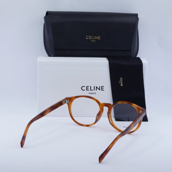 Final Price! Celine CL50031F 053 Shiny Light Havana Eyeglasses 54mm - Picture 4 of 10